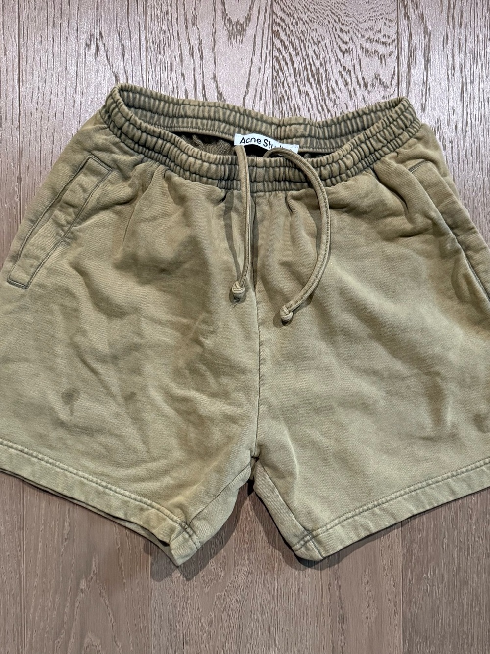 Acne Studios Olive / Khaki Cotton Sweat Shorts – Size XS